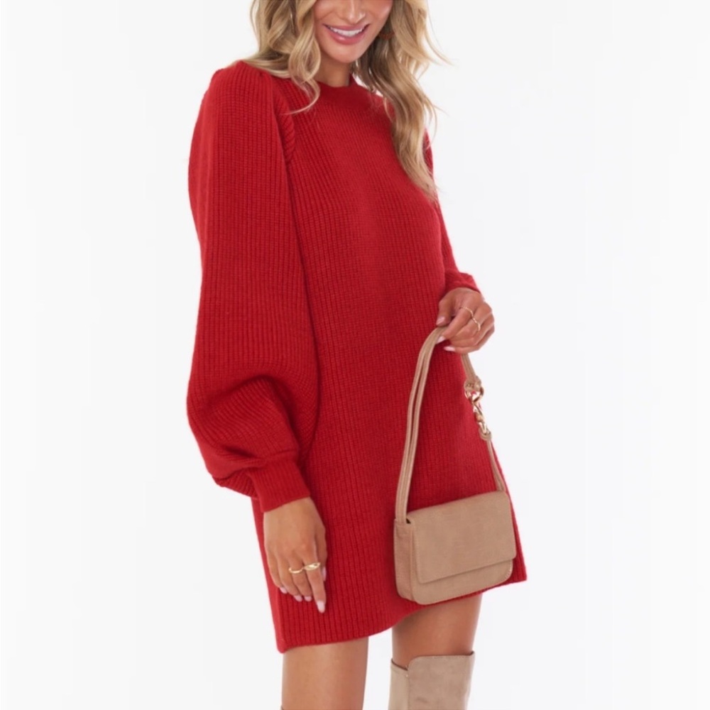 Show me your mumu dixon red sweater dress! Size small worn once!